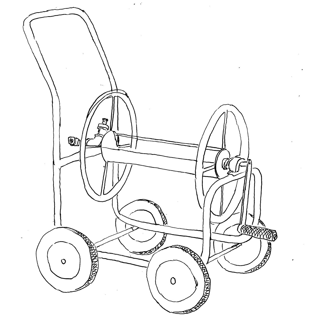 Garden hose reel